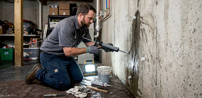 Basement Leak Repair From Inside in Orem